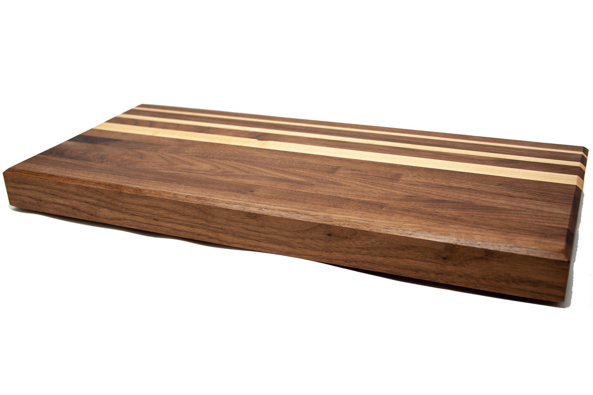 Side Grain Walnut Cutting Board w/Maple Accents Westside Woodworks