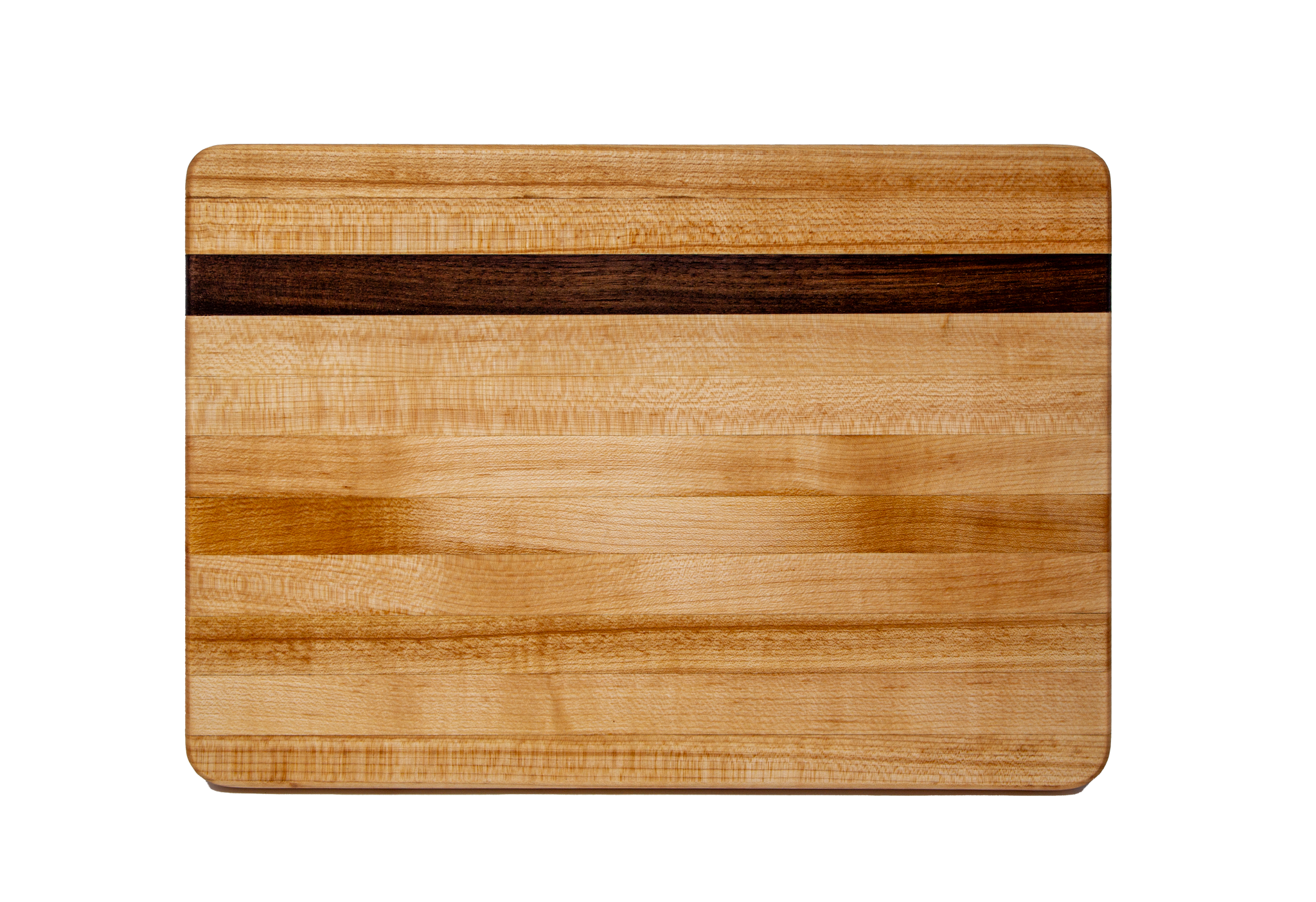 READY TO SHIP - Side Grain Board in Maple with Walnut Accent (9.5" x 13.5")