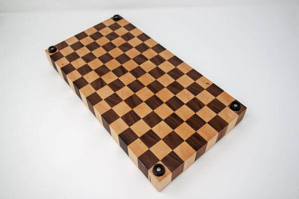End Grain Checkered Cutting Board - Walnut & Maple