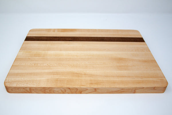 Side Grain Board in Maple with Walnut Accent